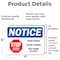 Signmission Stop Spread Of Flu, 7 in W x Rectangle, Vinyl Decal OS-2PACK-NS-D-57-25564 - alternate 3